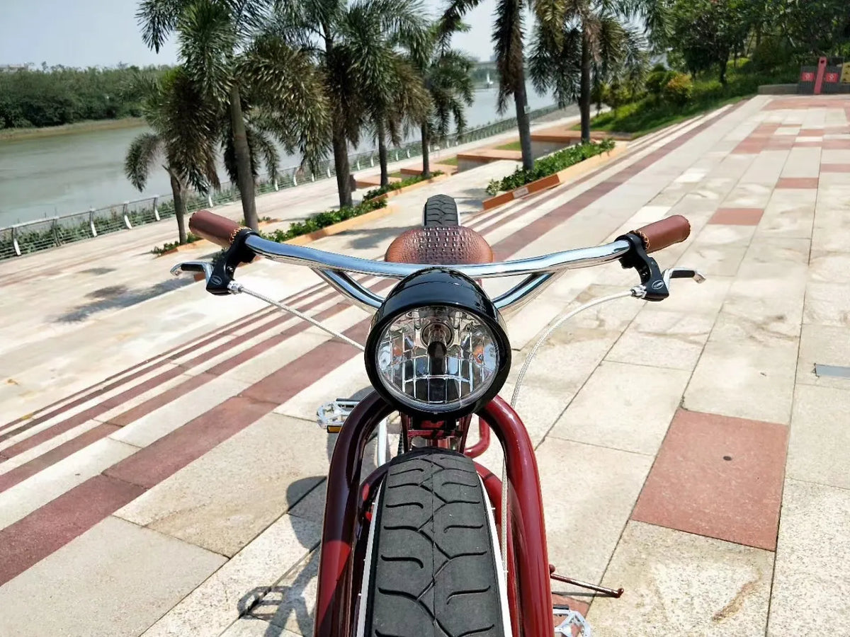 Premium 26-Inch Retro Fat Tire Bicycle - Vintage Style Long Bike for Classic Cycling Experience