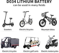 Escooter Battery Pack - Electric Motorcycle Battery Pack for Trikes and Tricycles - 40AH/50AH, 72V/60V/48V/52V, Compatible with 1000W-3000W Motors