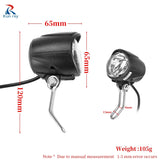 Electric Bicycle Headlight Horn Speaker 12V-80V Wuxing Led Light Electric Scooter Parts Front Light Ebike Conversion Accessories