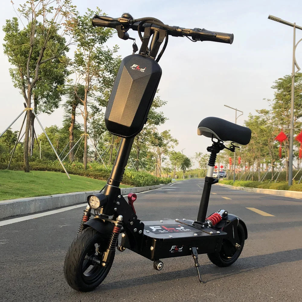 New FLJ SK1 1200W Electric Scooter with Seat 80-120kms Range electrico E Bike for adults lady student Scooter
