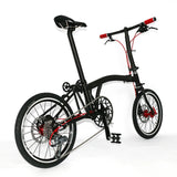 Titanium 8 Speed Folding Bike Titanium Frame/Fork/Seat Tube/Stem Disc Brake Folding Bicycle 16inch Folding Bike