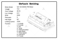 SiAECOSYS/VOTOL Programmable EM200-2sp 72V 600A 130KPH Controller for Electric Scooter Bike E-Motorcycle