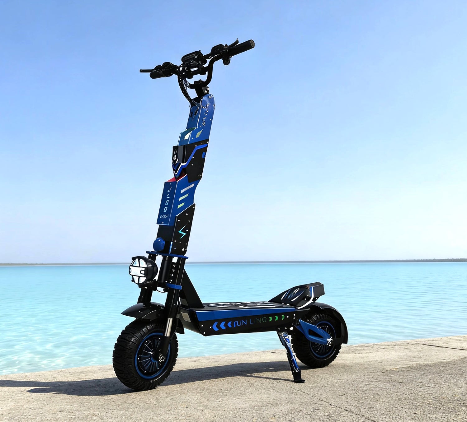 Latest JL80 6000W Duall Motors Electric Scooter with 12inch All-Terrain Tire 40MPH Speed Kickscooter
