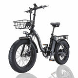 KETELES KF9 Folding Electric Bike Bafang Motor 17.5AH Battery 20*4.0 Fat Tire Folding E-Bike