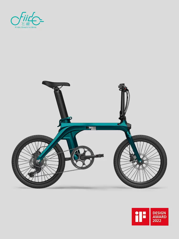 Folding Electric Bike with Torque Sensor - Fiido X: The Award-Winning E-Bike with Anti-Theft Battery Security System for Commuting and Light Adventures