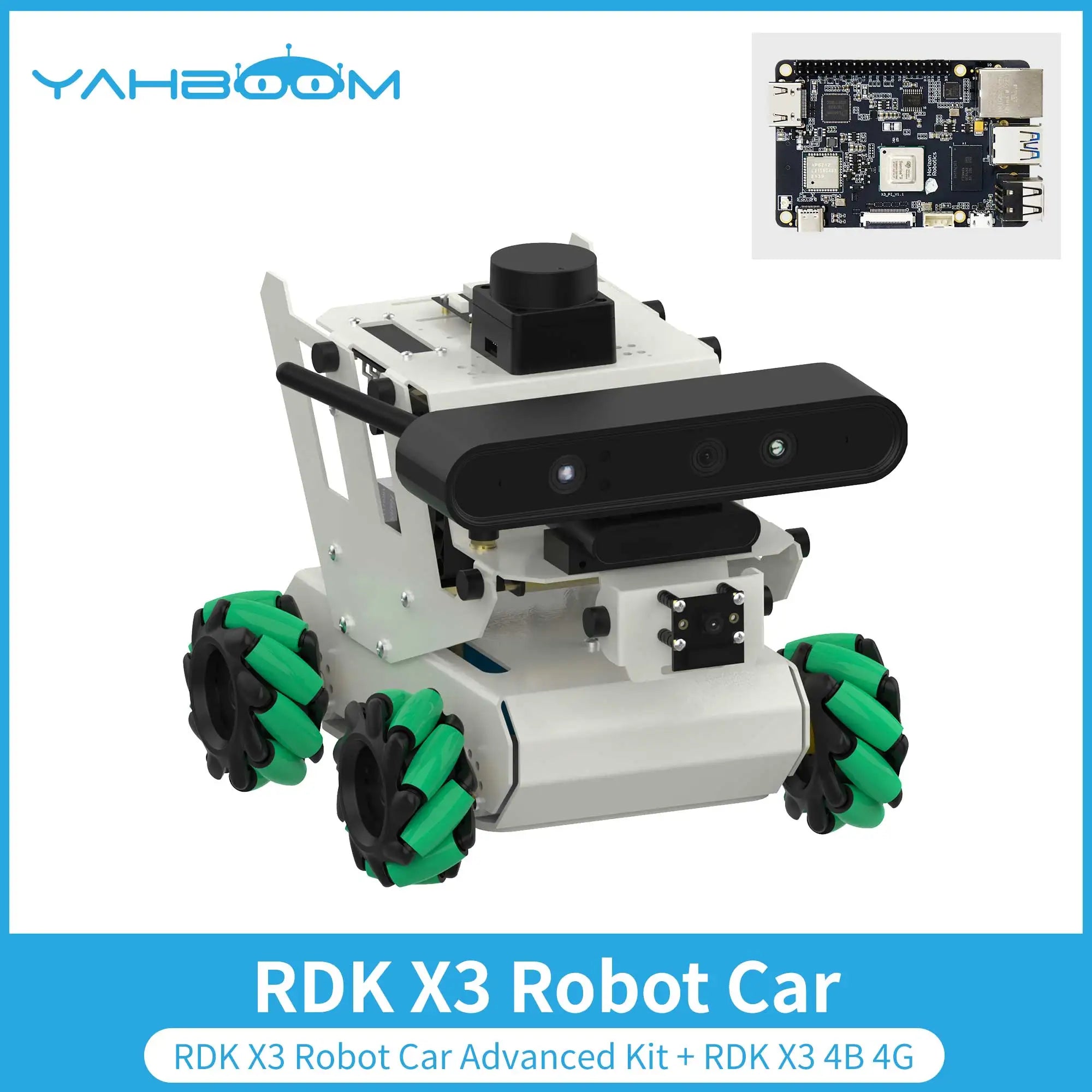 Programmable Depth Wheel Yahboom RDK ROS2 Robot Programmable Smart Car Kit with Mecanum Wheel D ...