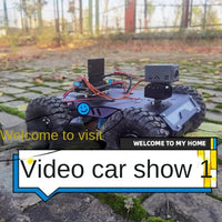 4WD RC Tank Ps2 Wireless VIdeo 12V DC Motor Trolley Support 4G Off-Road Car for C++ Robot DIY Kit VScode Programmable Robot Car