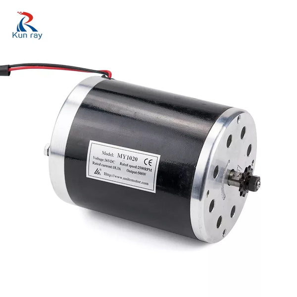 MY1020 500W 24V 36V 48V DC High Speed Brush Motor For Electric Bicycle Scooter E-Bike Dirft Bike Motors Mid Drive Without Foot