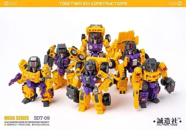 New Transformation Toys Robot Master Made SDT-09 SDT09 Demolisher Devastator Full Set 5 in 1 Yellow Version Figure in stock