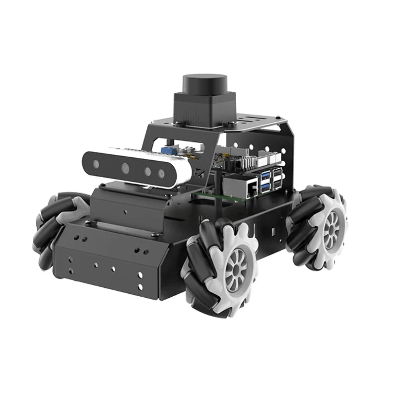 4WD Robot Car with Lidar Monocular/Depth Camera RC Car for Raspberry Pi 5 ROS Robot Kit Support SLAM and Autonomous Driving Tank
