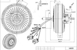 SiAECOSYS 17inch 273 8000W V3 72V Hub Motor Kits with 17x3.0inch Front Wheel and 17*4.5inch Moped Motor 120kph High Speed