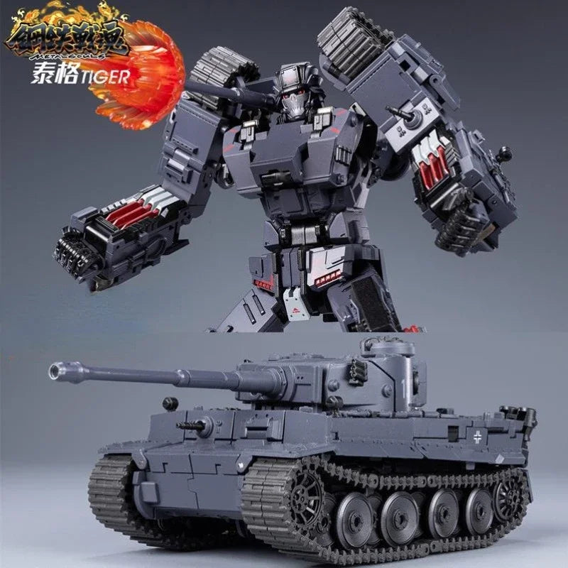 Steel Battle Soul Tiger Transformation Toy metalsoul Robot Vajra Tiger Tank Transformation Robot Alloy Finished Product Model
