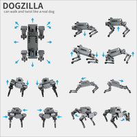 Yahboom 12DOF Metal Robot Dog Bionic DOGZILLA with Camear Lidar Voice Module for Raspberry Pi 5 Support ROS2 Python Programming