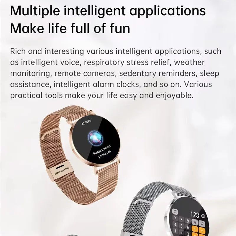 Gaines Fashion Smart Watch DW01 Ultra Thin Body 1.32 inch AMOLED Screen Men Woman HD Bluetooth Call Smartwatch Sport Fitness Tra