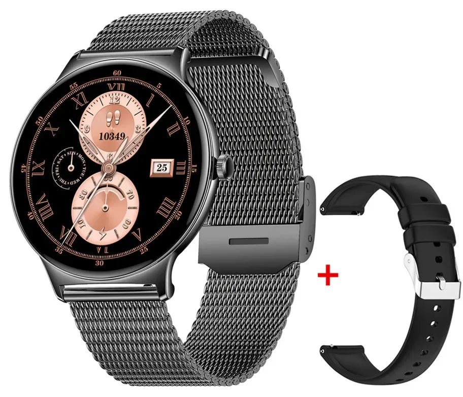 Gaines V89 Women Smart Watch 1.43inch Amoled Large Screen Bluetooth Calling Health Monitoring DA09 Fashion Ladies Smartwatch