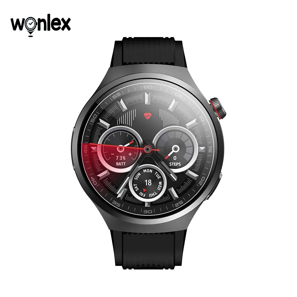 Wonlex 4G LTE Smart Watch GPS WiFi Android8.1 Ai Voice Assitance 3+32GB Storage Camera 4G Global Call Smartwatch For Men Women