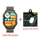 2025 Original KOSPET TANK M3 Smartwatches Men Smart Watch 480mAh AMOLED AOD Bluetooth Call Waterproof Electronic Digital Watches