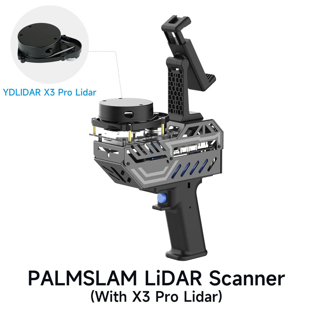 Yahboom PALMSLAM Handheld LiDAR Scanner Kit with Holder Support MicroROS Wireless Communication APP Mapping for Robot Project