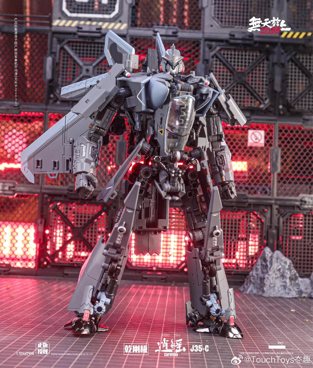 [IN STOCK ] Black Apple Design Touchtoys J35-C J35C Carefray XIAO YAO Transformation Fighter Action Figure Robot
