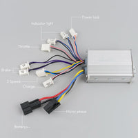 500W 1000W 24V 36V 48v DC Brushed Motor Kit Controller  E-bike Conversion Kit Electric Bike Scooter Skatebord Kit Motor MY1020