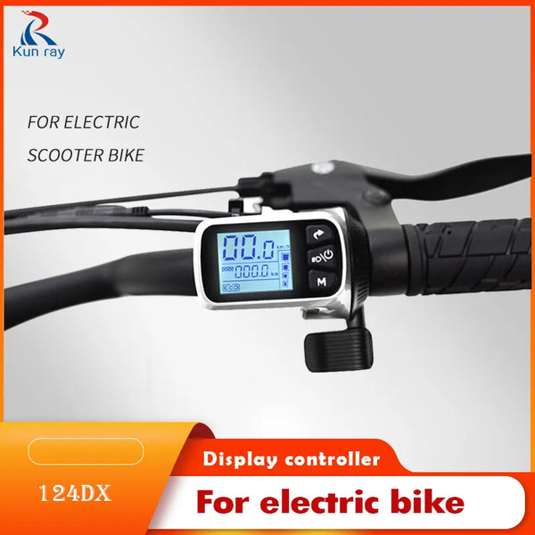 Kunray 124DX with Thumb Display Ebike Scooter Controller for Motor 24V-48V 350W 500w E-Bike Parts Acessories