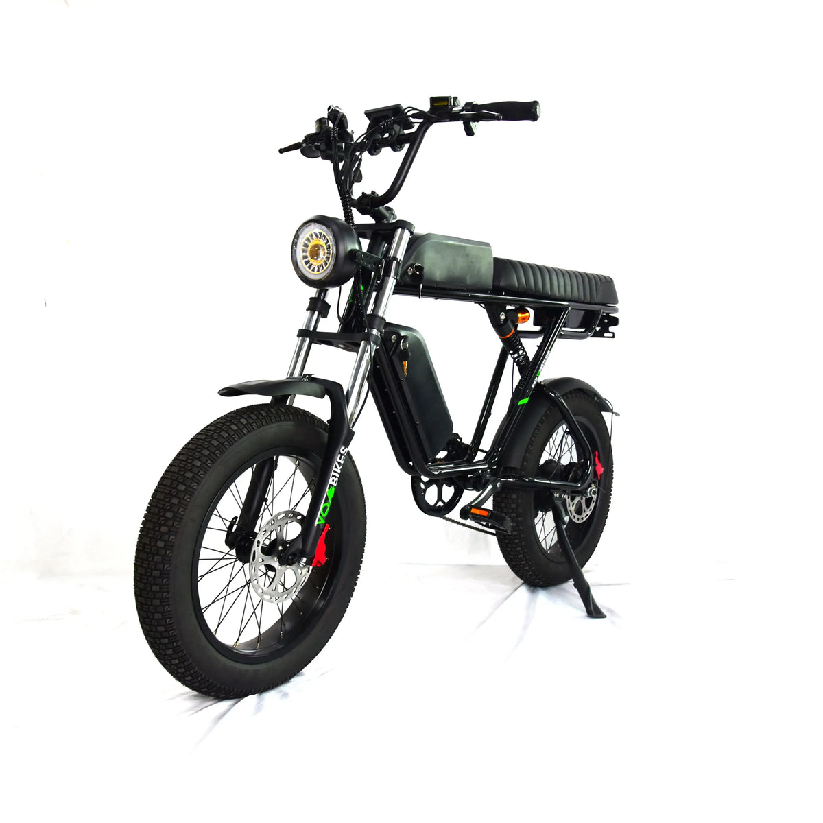 Super Cool 1000W 35Ah Fatbike Double Battey Mid Suspension Electric Bike 73 Adult ebike Mountain long Seat ebikes