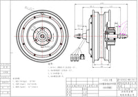 SiAECOSYS/QSMOTOR 205 10x3.0inch 50H 3000W 72V Powerful Racing Hub Motor for High Speed Electric Scooter