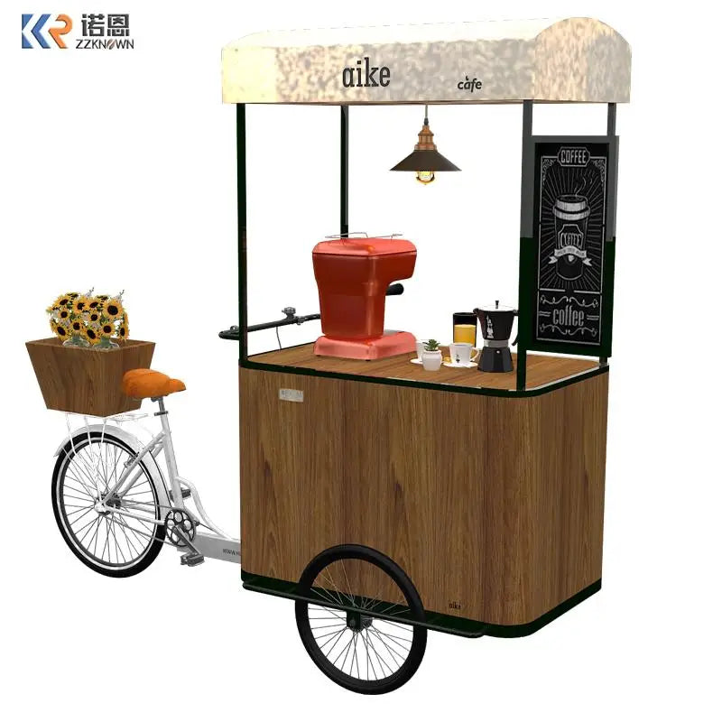 OEM Mobile Street Food Bike CE Hot Dog Vending Cart 3 Wheel Coffee Tri ...