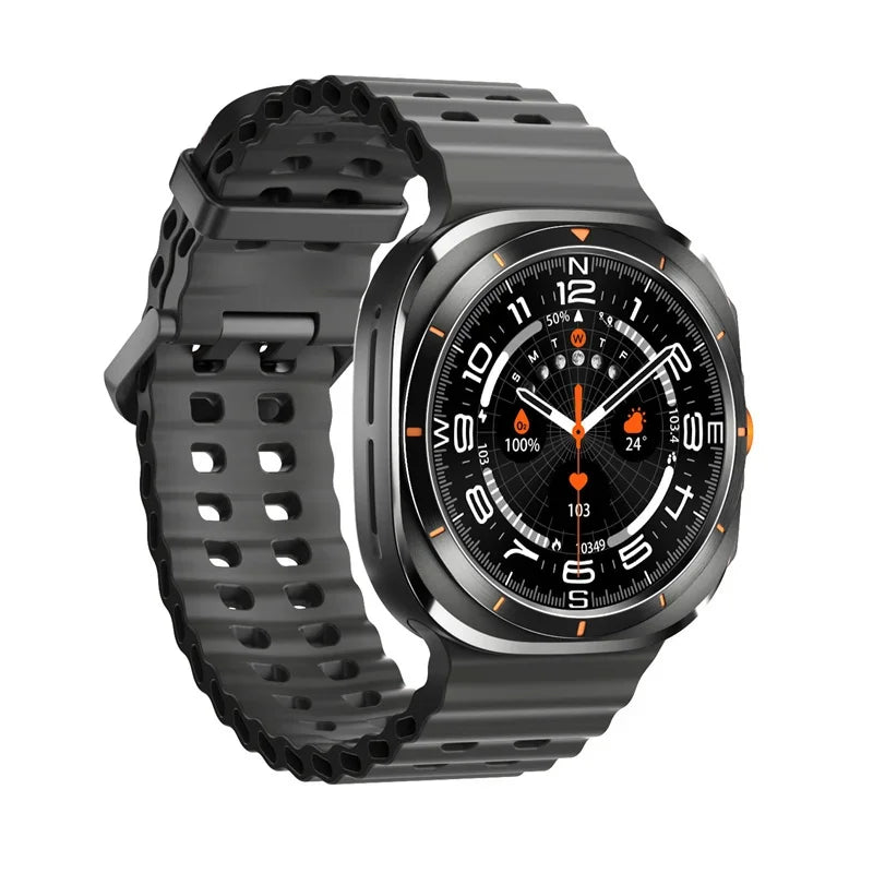 Gaines W7 AMOLED Smart Watch Ultra 7 Ai Dail 3D Menu SOS Compass Men Women Bluetooth Call Wireless Charging Sport Smartwatch