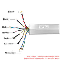 KT Brushless Controller 36V 48V Electric Bike 1000W 3000W Sine Wave Hall Sensor 50A 18 Mosfet E Scooter Controller Accessories