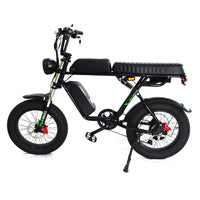 Super Cool 1000W 35Ah Fatbike Double Battey Mid Suspension Electric Bike 73 Adult ebike Mountain long Seat ebikes