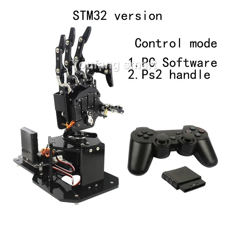 STEM For Arduino STM32 Bionic Robot Palm Hand Manipulator Open Source Code 5 Hands Educational Kit with Ps2/Somatosensory Gloves