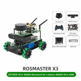 ROSMASTER X3 ROS2 Robot Mecanum Wheel Aluminum Alloy Frame Autopilot Lidar Mapping for Jetson NANO Orin NX Orin NANO RaspberryPi