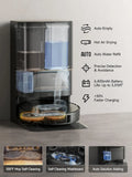 X40 Ultra Robotic Vacuum with Removable & Liftable Mop, 12,000Pa Suction, Side Brush Extensive Cleaning, 158°F Mop & Wash