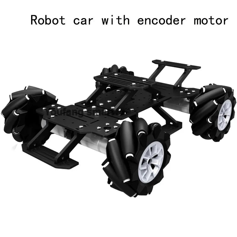 7kg Load 4WD Mecanum Robot Car with Encoder/Magnetic Motor Suspension Chassis for Robot Car DIY Kit RC Tank Programmable Robot