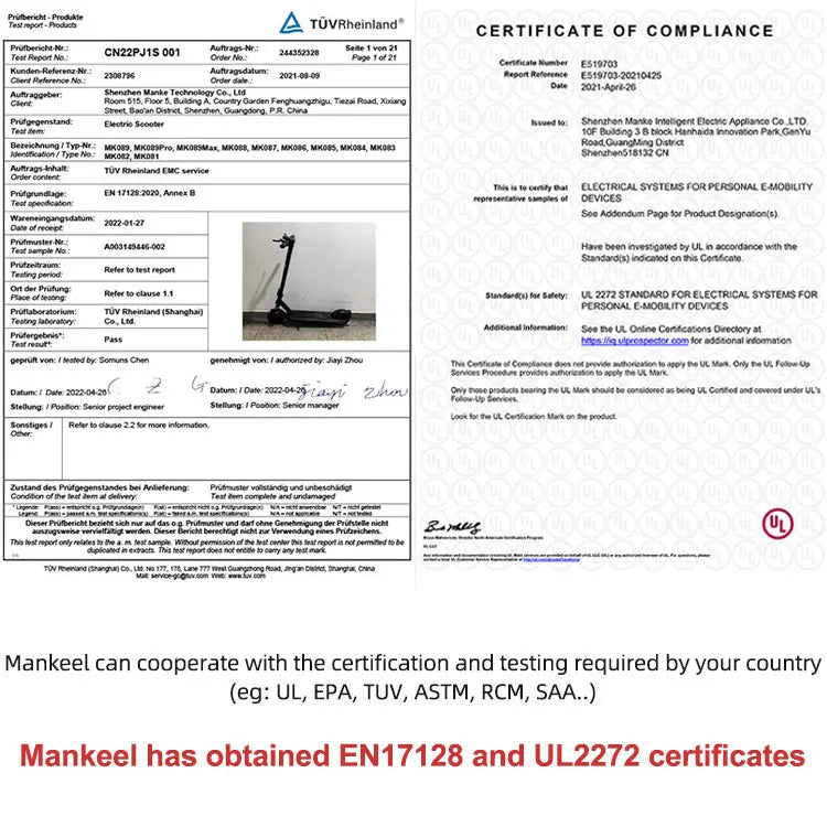 Mankeel Pioneer Private 2 Wheel 48V Electric Mobility Scooter Adult for German and US Warehouse Fast Shipping In 2 Hours