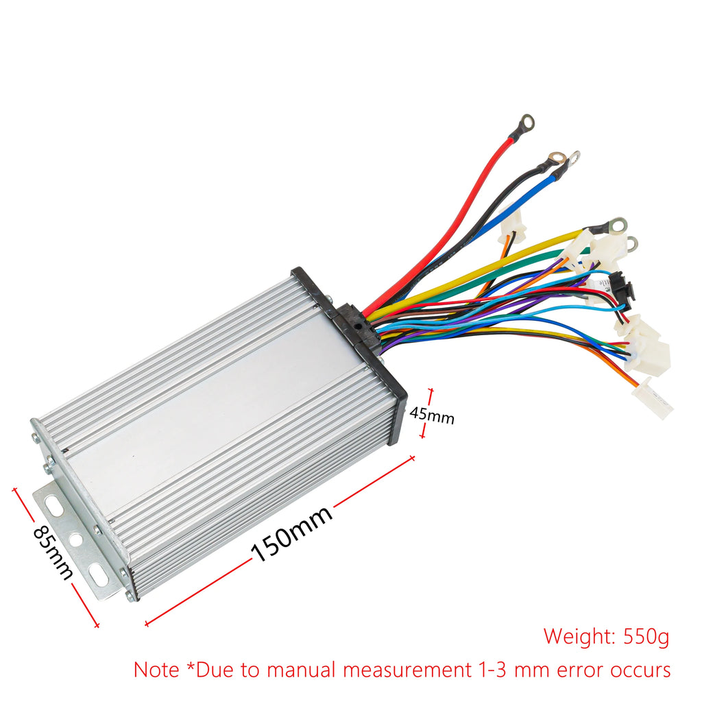 Kunray Brushless BLDC Motor Controller 36V/48V 1000W–2000W (12-MOS / 15-MOS) for E-Bike, Go-Kart & Electric Scooter