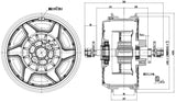 SiAECOSYS/QSMOTOR 12*3.5inch 268 80H 20kW 72V Powerful Racing Hub Motor for High Speed Electric Motorcycles