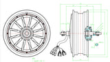 QS 12inch 260 3000w V4 106kph Fast Electric Scooter Hub Motor