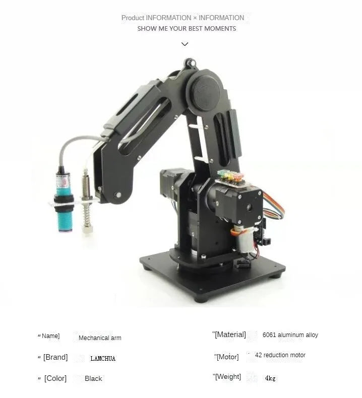 0.5/2.5/4Kg Load 3-Axis Mechanical Robot Arm Industrial Manipulator Robot for Robotic Arm Compatible Stepper Motors/Suction Cups