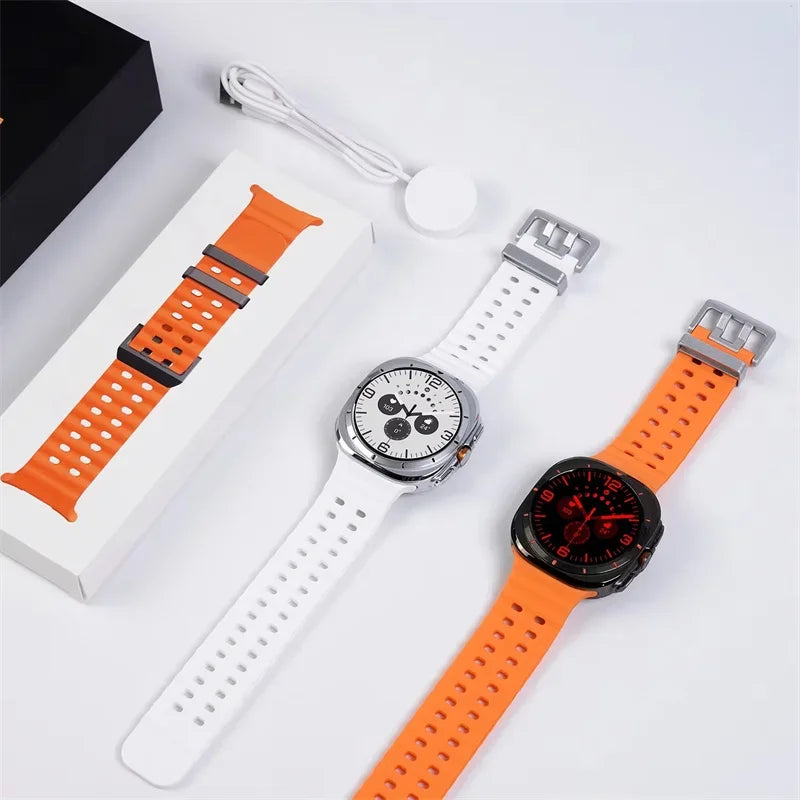 Gaines W7 AMOLED Smart Watch Ultra 7 Ai Dail 3D Menu SOS Compass Men Women Bluetooth Call Wireless Charging Sport Smartwatch