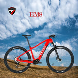 2023 TWITTER EM8 27.5/29 inch M6100-12S Bafang mid-motor M500-36V16A 250W500W mid-drive 250W carbon fiber electric mountain bike