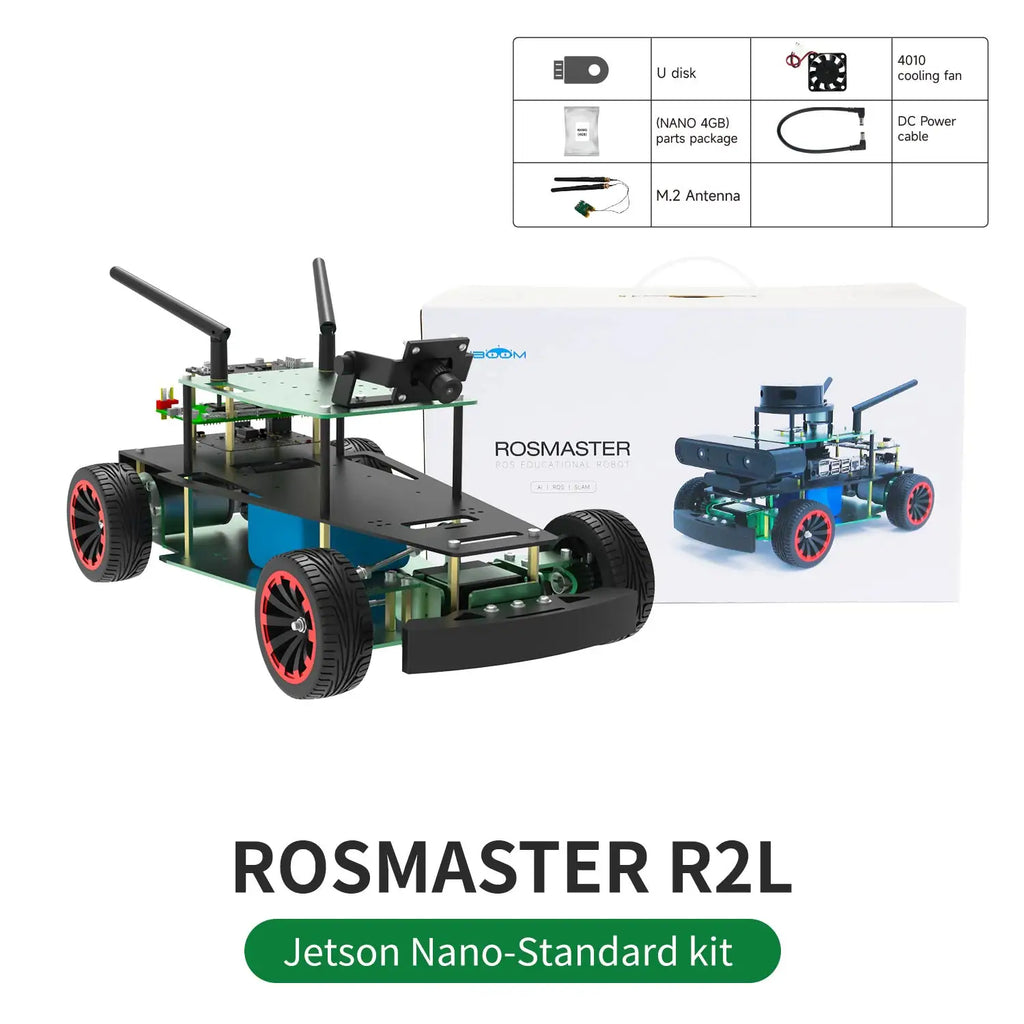 Yahboom Ackerman Structure R2L ROS Robot Car Python Coding for Jetson NANO 4GB Support Model Training Autopilot
