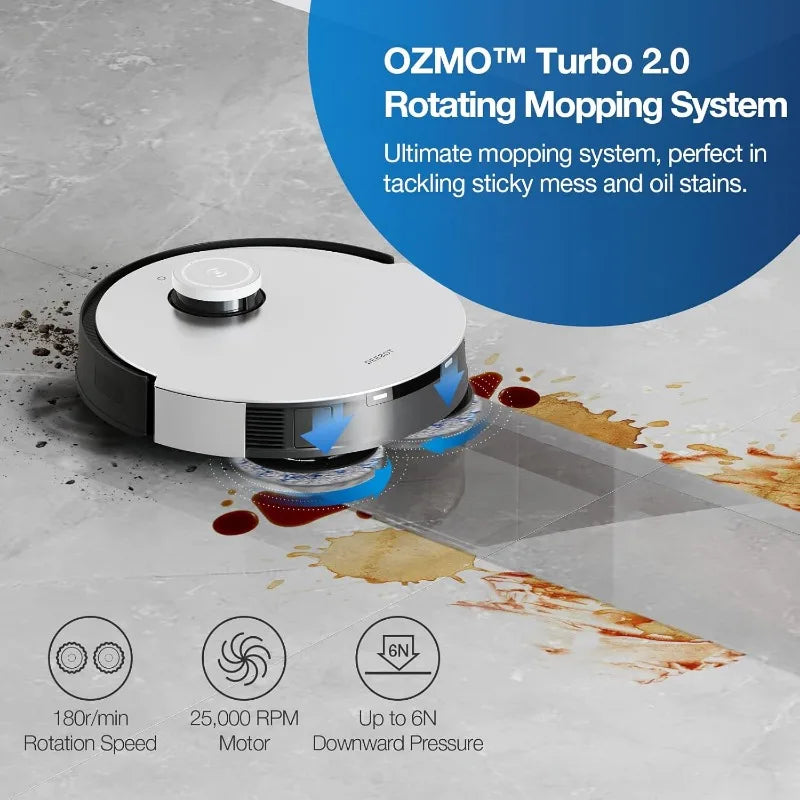 ECOVACS DEEBOT X1 Turbo Robot Vacuum and Mop Combo with Auto-Cleaning Station, 5000Pa, Robot Vacuum Cleaner with Upgraded Laser