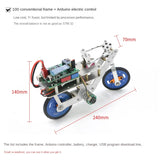 Self-Balancing Metal CNC Machined Mini Bike For Arduino Robot Car with IOS-APP Control RC Tank Metal Motorcycle UNO Kit