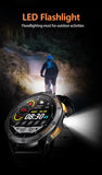 Gaines Men Smart Watch K67 LED Flashlight Amoled Compass Barometric Altimeter Outdoor Sports Montion Fitness Tracker BT Call Smart Watch