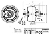 QS Motor High Power Air Cooling 212 5000W V4 60H 72V 70-120kph DC Brushless Racing Scooter Electric Hub Motor with CE certificat