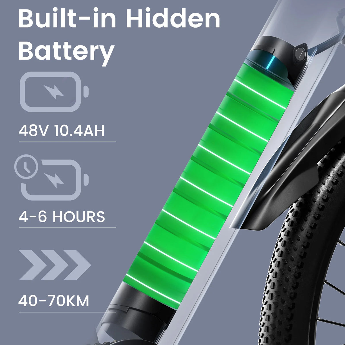 GUNAI GN27 Electric Ebike 750W  27Inch Elektrische Fiets with 48V 10Ah Battery 7-Shift Mountainbike Motorbike
