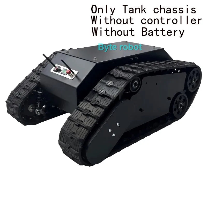 100Kg Large Load RC Tank TS5.0 Metal Chassis Rubber Tracks Overweight 90KG Obstacle Surmounting Tank For ROS STM32 Develop Robot