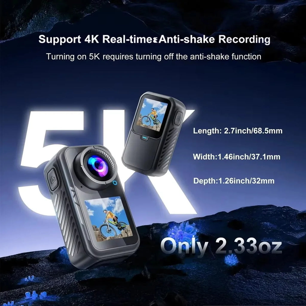 K50S Mini 5K Action Camera with Magnetic Mount